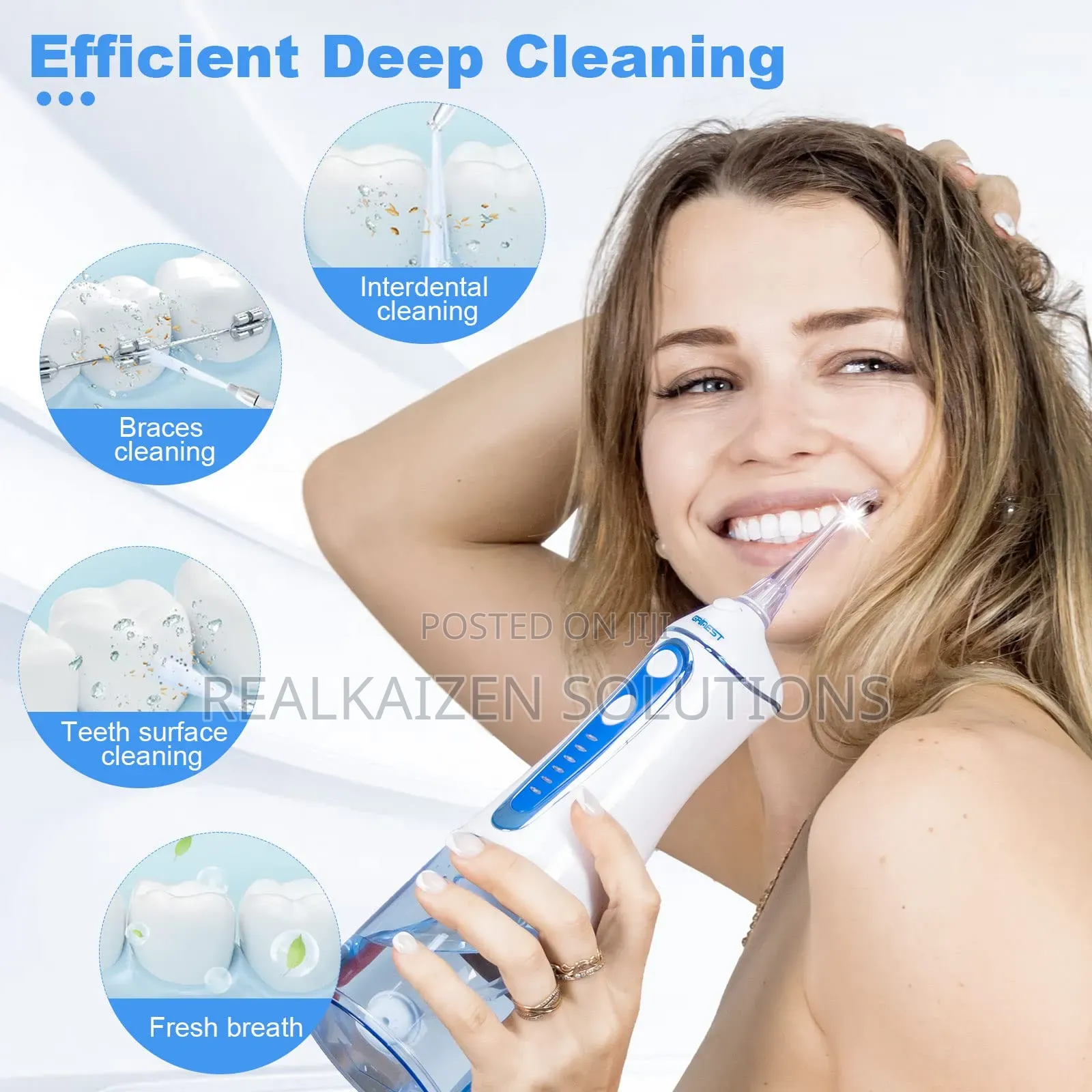 GRINEST Waterproof Portable Dental Oral Water Flosser