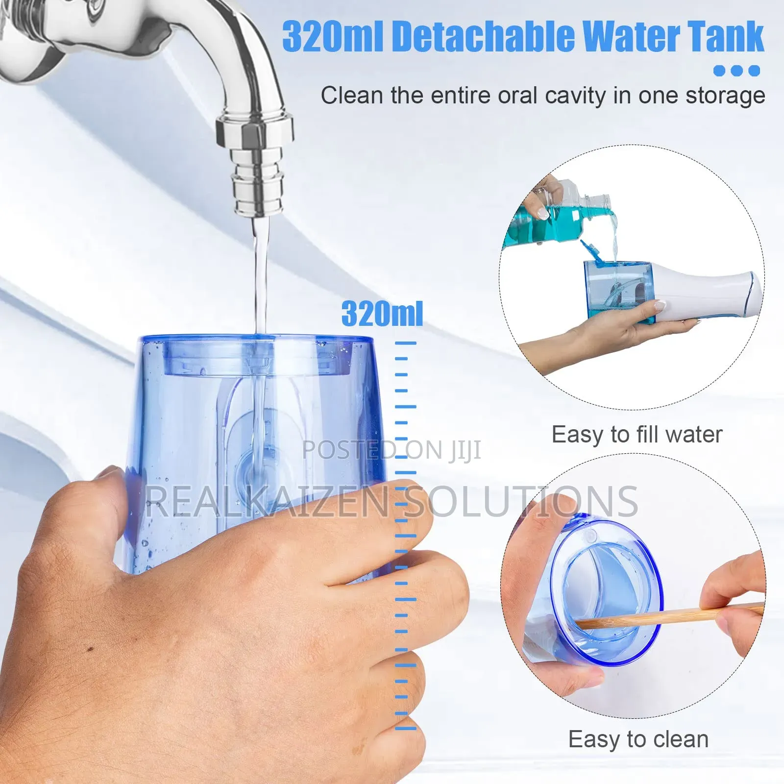 GRINEST Waterproof Portable Dental Oral Water Flosser