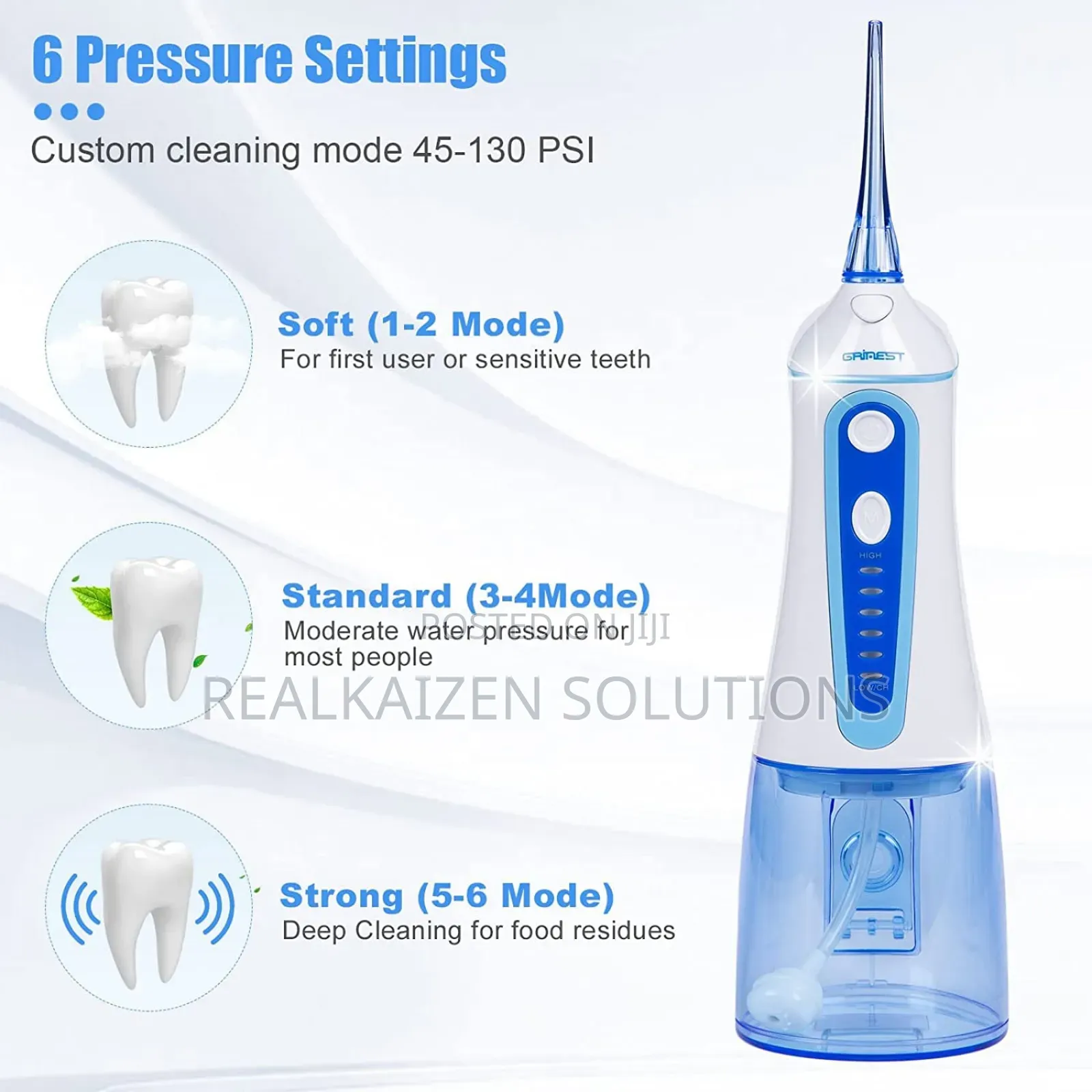 GRINEST Waterproof Portable Dental Oral Water Flosser