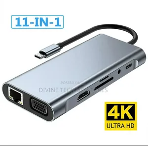 Photo - 11-in-1 Type C to Hdmi, Usb 3.0, Vga, Ethernet, Sd Adapter