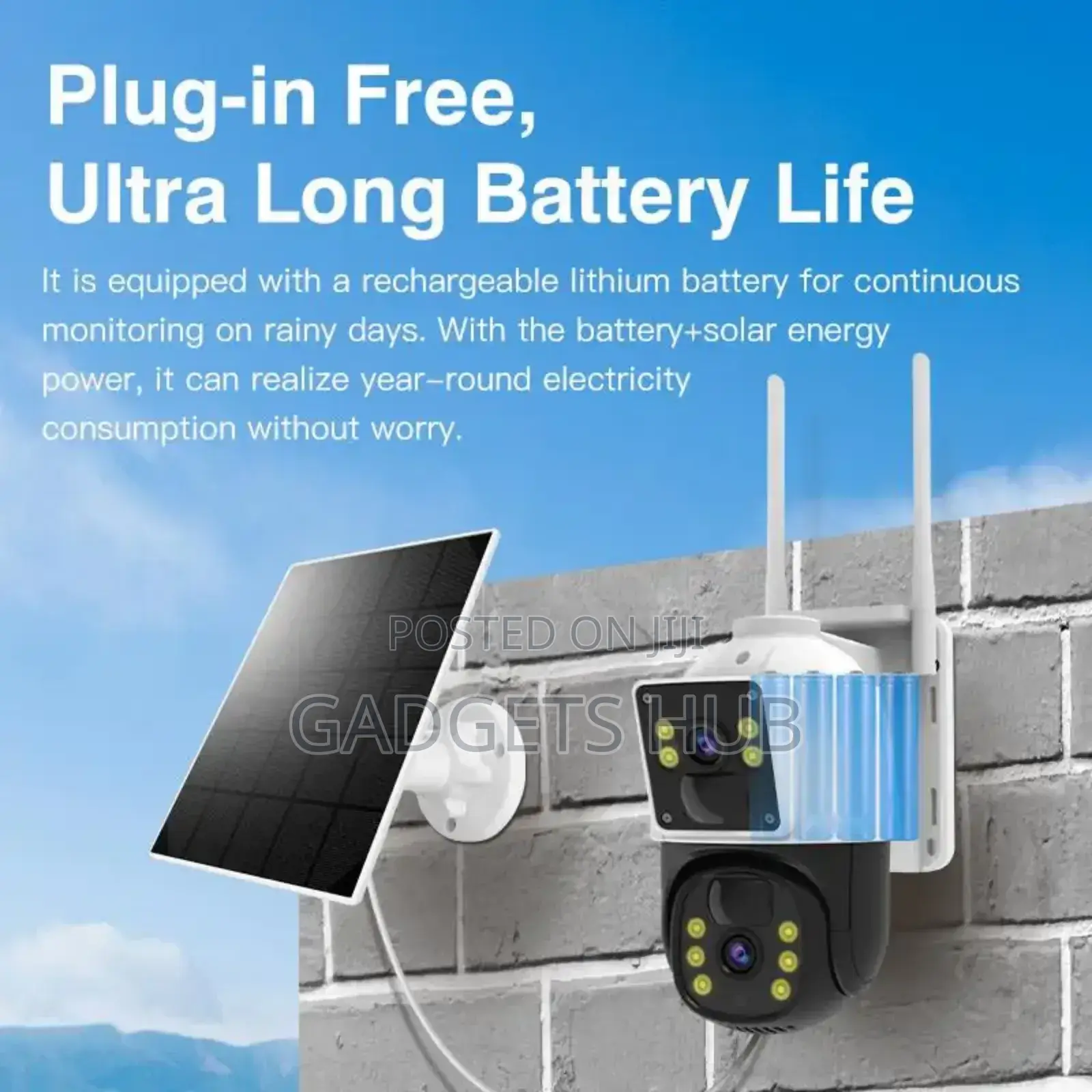 Ip66 Waterproof 4g Solar PTZ Dual Lens Camera With Solar