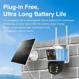 Ip66 Waterproof 4g Solar PTZ Dual Lens Camera With Solar