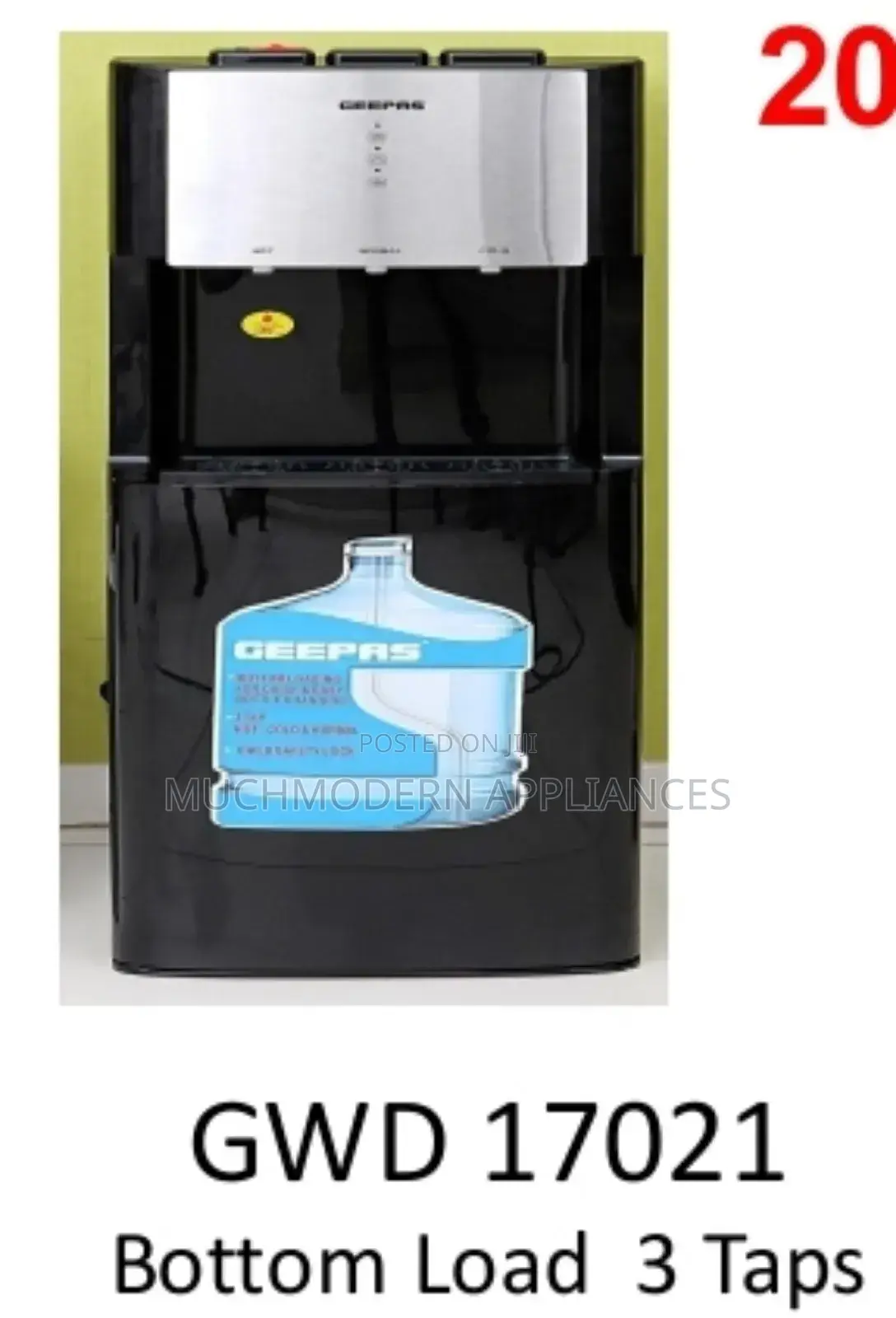 GWD 17021
Bottom Load 3 Taps Water Dispenser