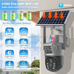 V380 Pro Solar Surveillance
PTZ Camera Dual Lens Wireless