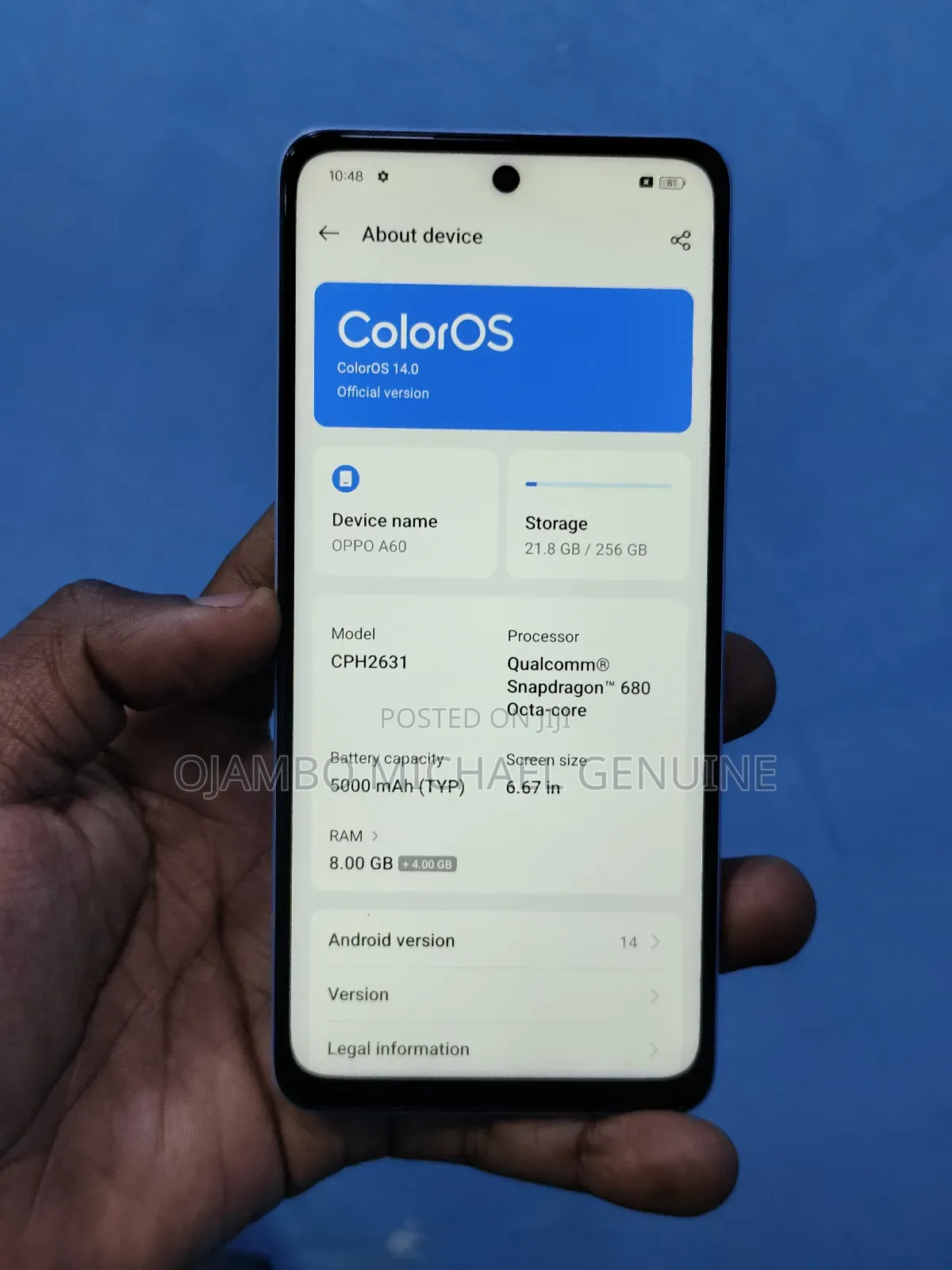 Oppo A60 256 GB Blue