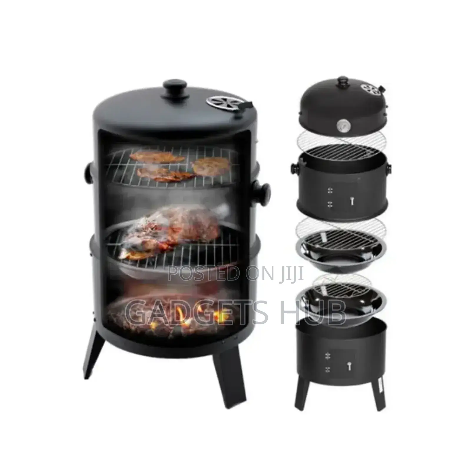 Outdoor 3 In 1 Barrel BBQ Large Barbecue
Charcoal Grill