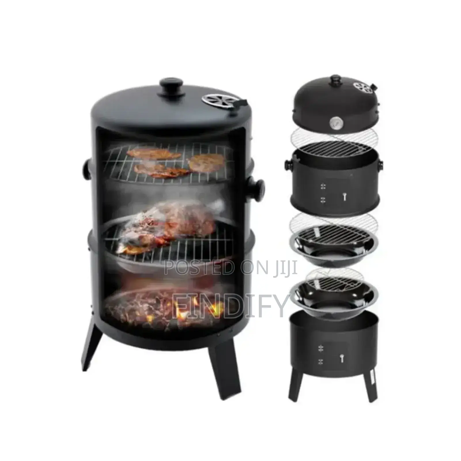 Outdoor 3 In 1 Barrel BBQ Large Barbecue
Charcoal Grill