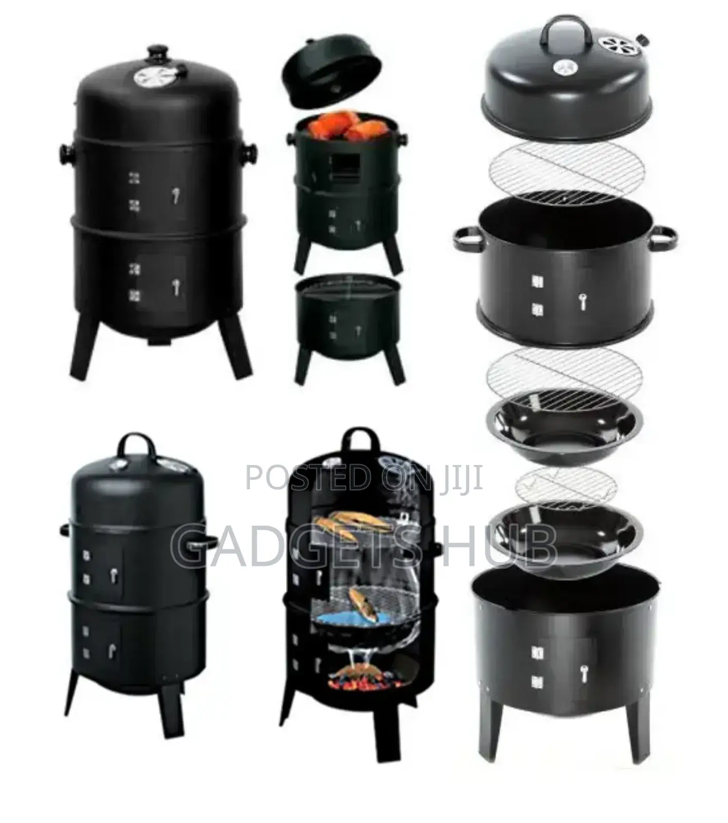 Outdoor 3 In 1 Barrel BBQ Large Barbecue
Charcoal Grill