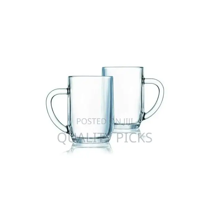 Luminarc 6 PCS of Glass Coffee Tea Cups Mugs -Colorless