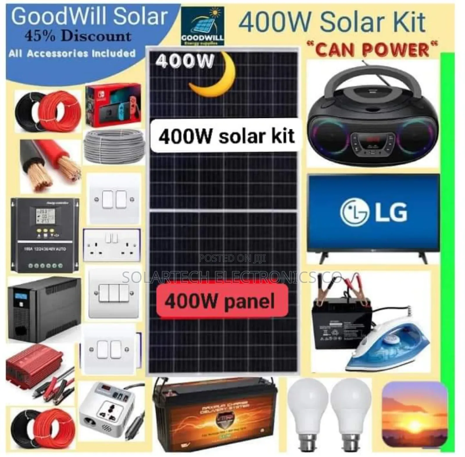 400W Solar System Energy Full Kit/ Mono Panel