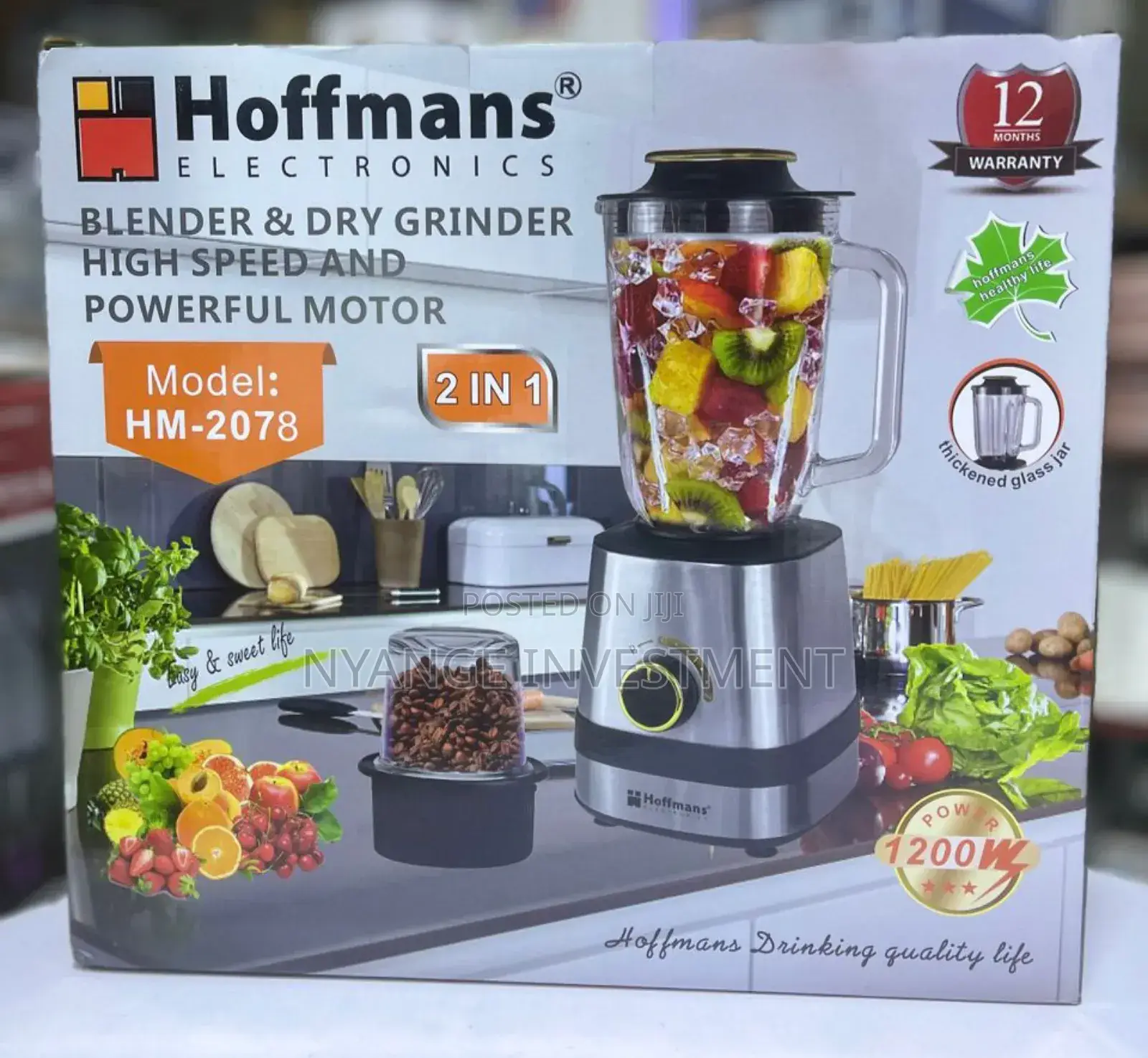 2 in 1 Hoffmans Blender Glass