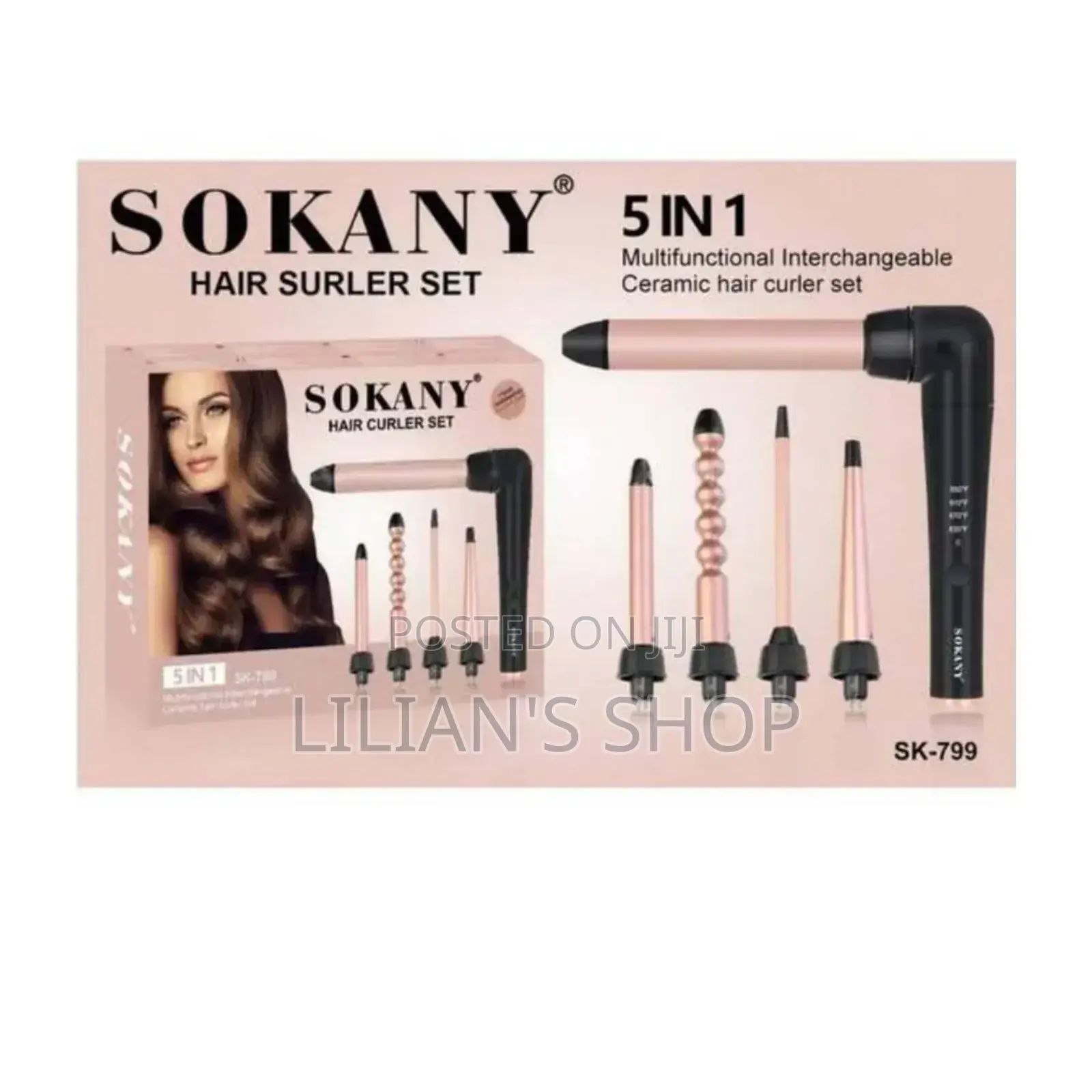 Brand New Portable Sokany Hair Curler 5 in 1