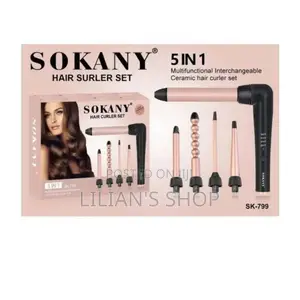 Brand New Portable Sokany Hair Curler 5 in 1