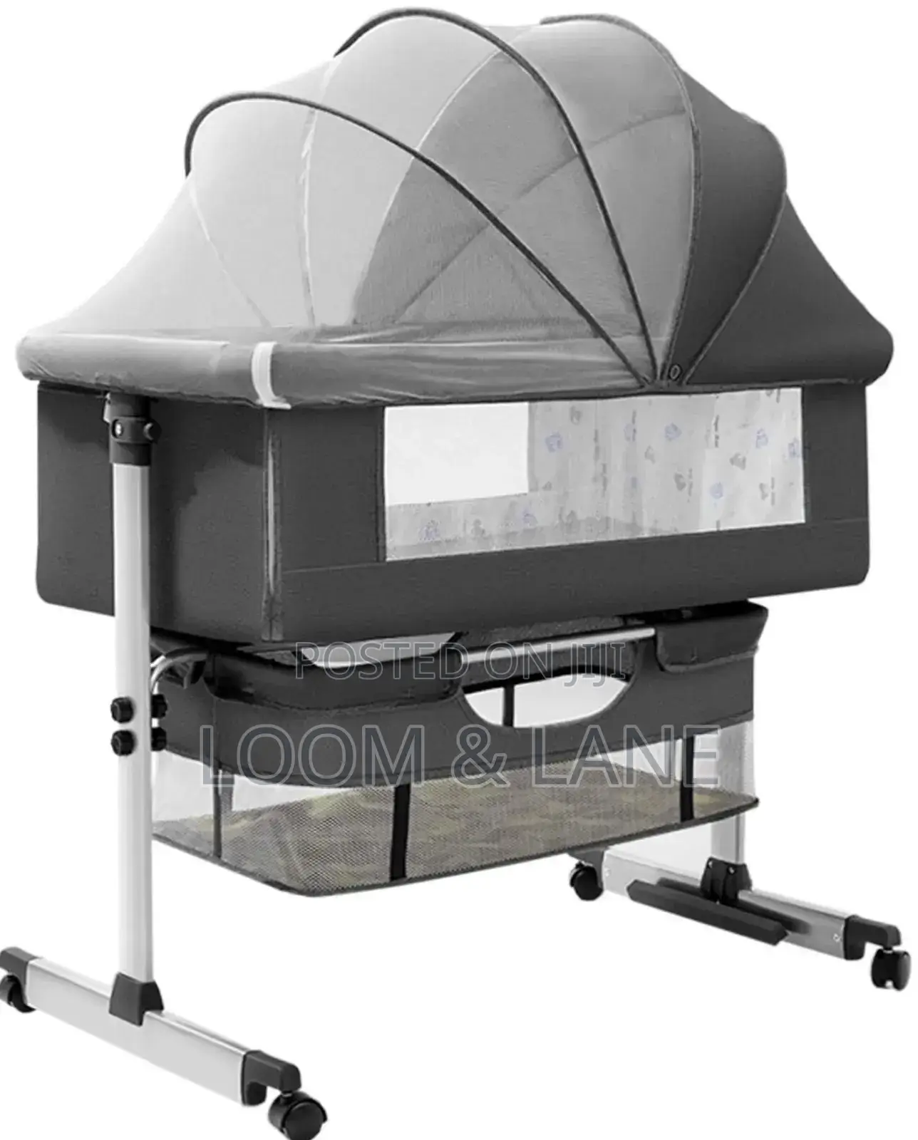 Multifunctional Baby Crib Bed With Net And Wheels