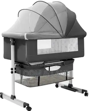 Multifunctional Baby Crib Bed With Net And Wheels