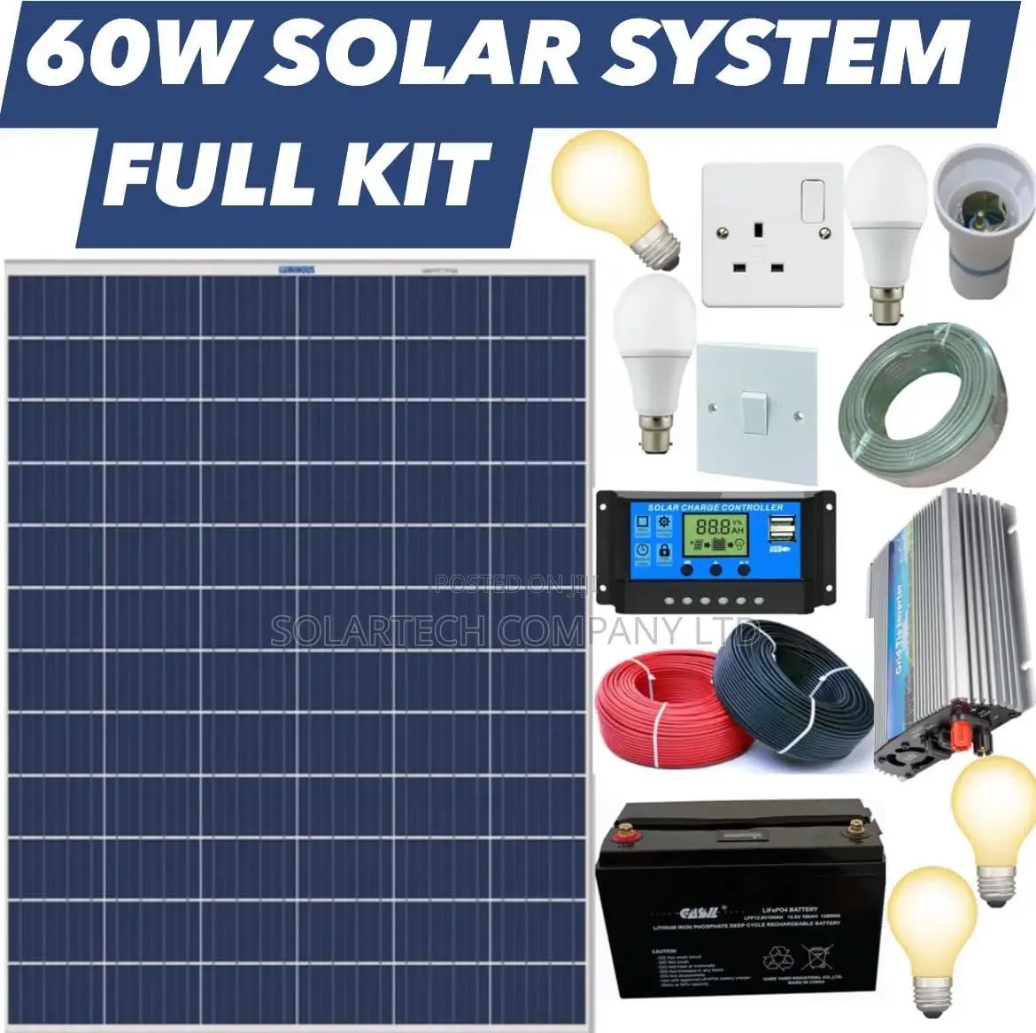 60W Solar Energy System Plant/ Kit