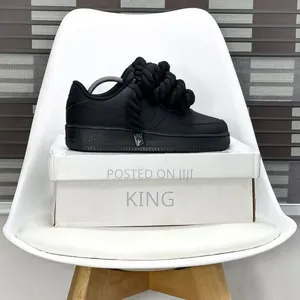 Legit Air Force One Big Laces Noir Mat Black