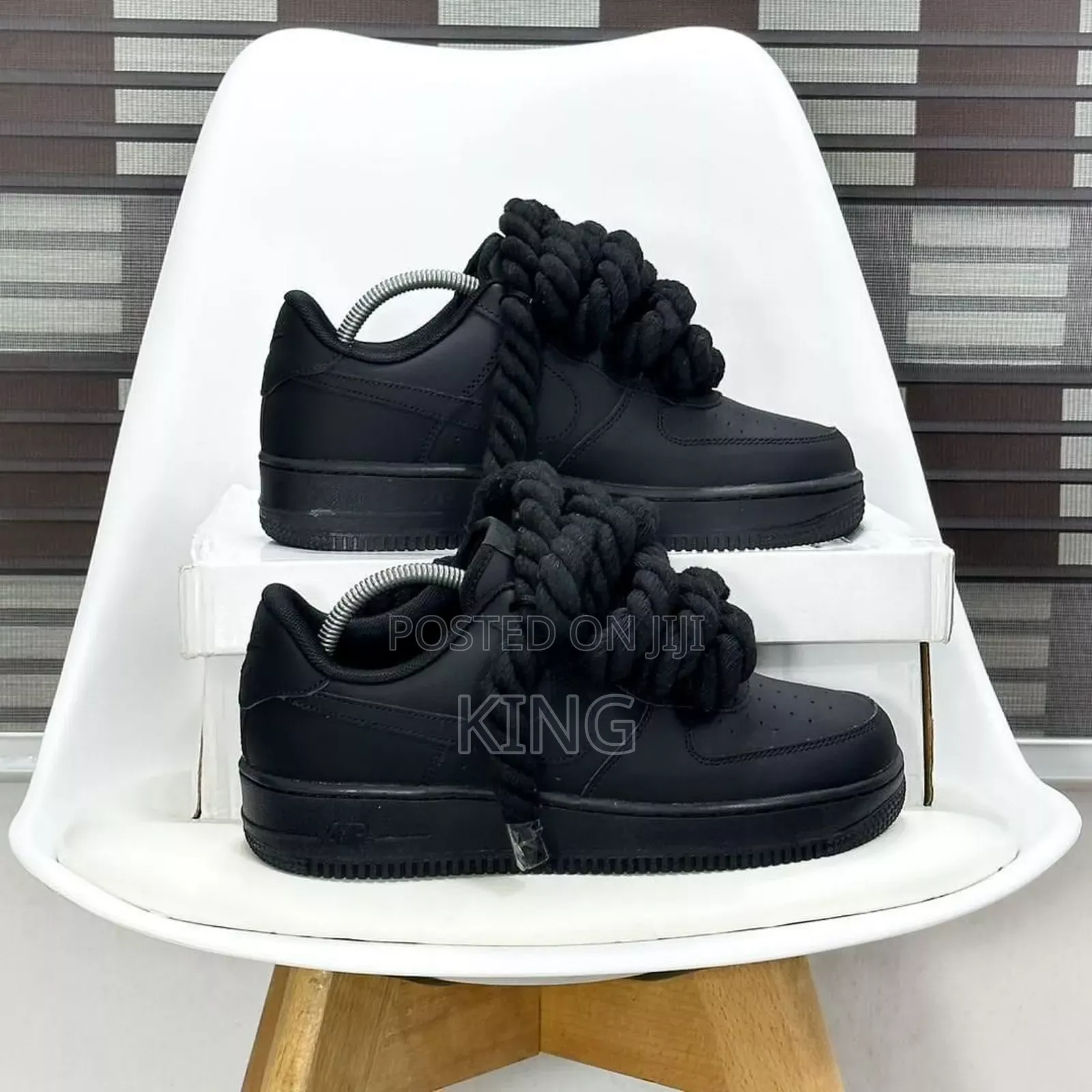 Factual Air Force One Big Laces Noir Mat Black
