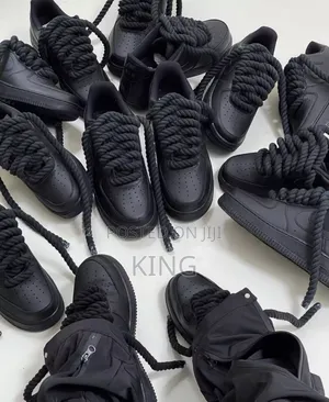 Photo - Vogue Air Force One Big Laces Noir Mat Black
