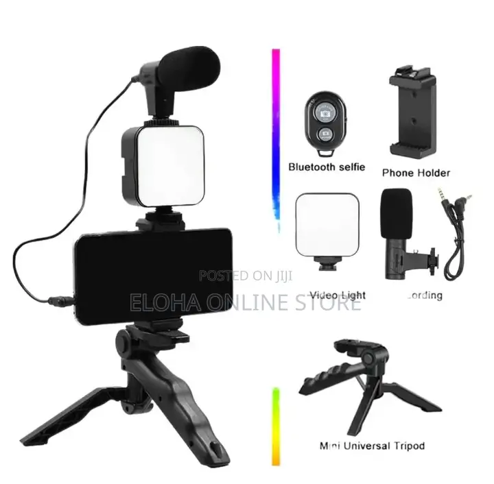 Smart Vlogging Kit With Tripod Phone Holder