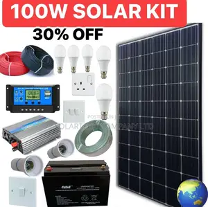 100W Solar Energy System Full Kit/ 7 Bulbs Included
