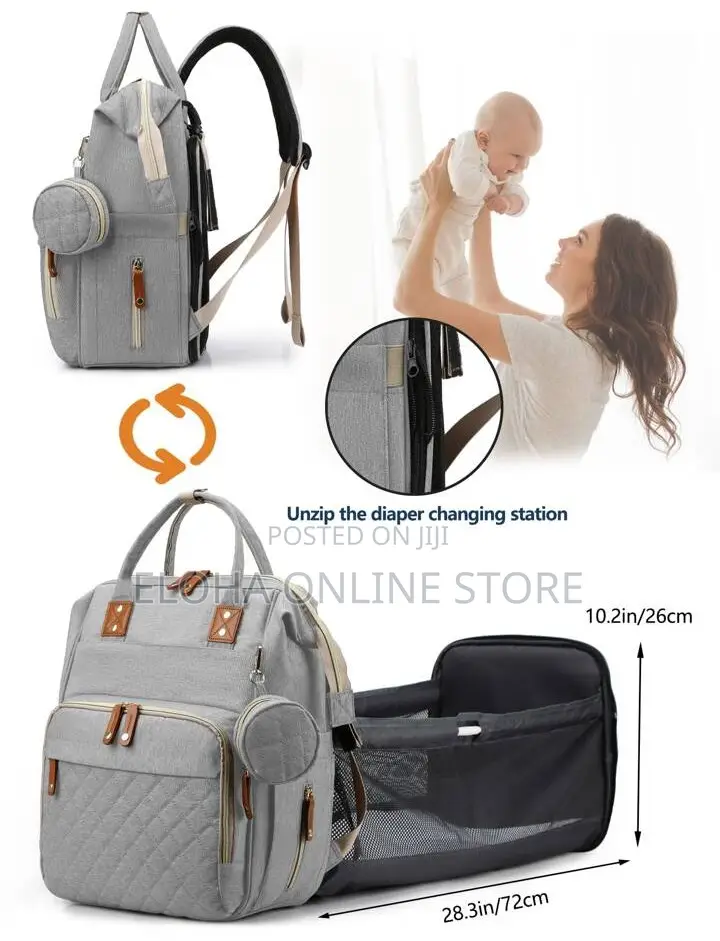 Baby Diaper Bag Backpack With Crib Bag and Mosquito Net