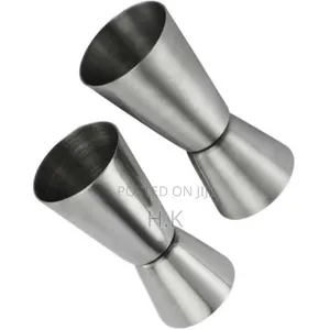 Alcohol Bar Double Shot Measure Cup 25/50 ML- Silver.