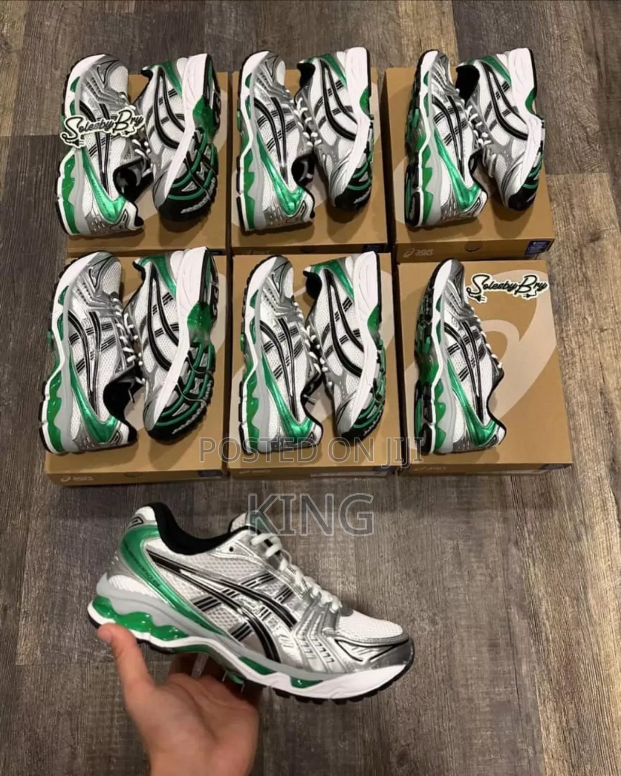 Cozy ASICS Gel Kayano 14 Malachite White Green Sneakers