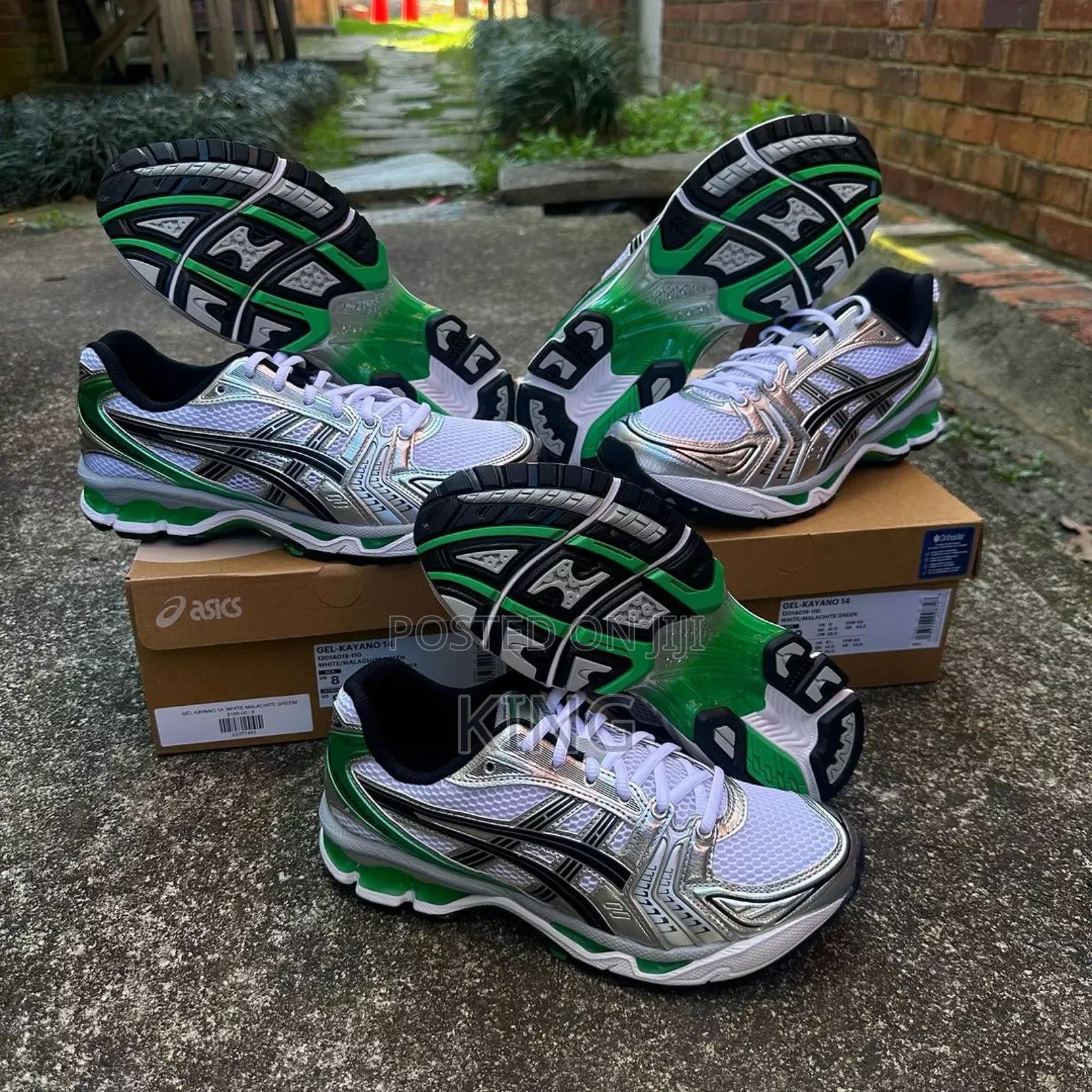 Luxy ASICS Gel Kayano 14 Malachite White Green Sneakers