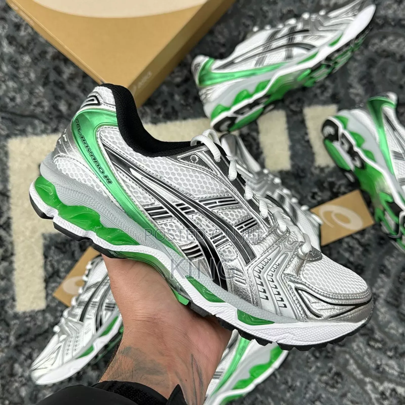 Legit ASICS Gel Kayano 14 Malachite White Green Sneakers