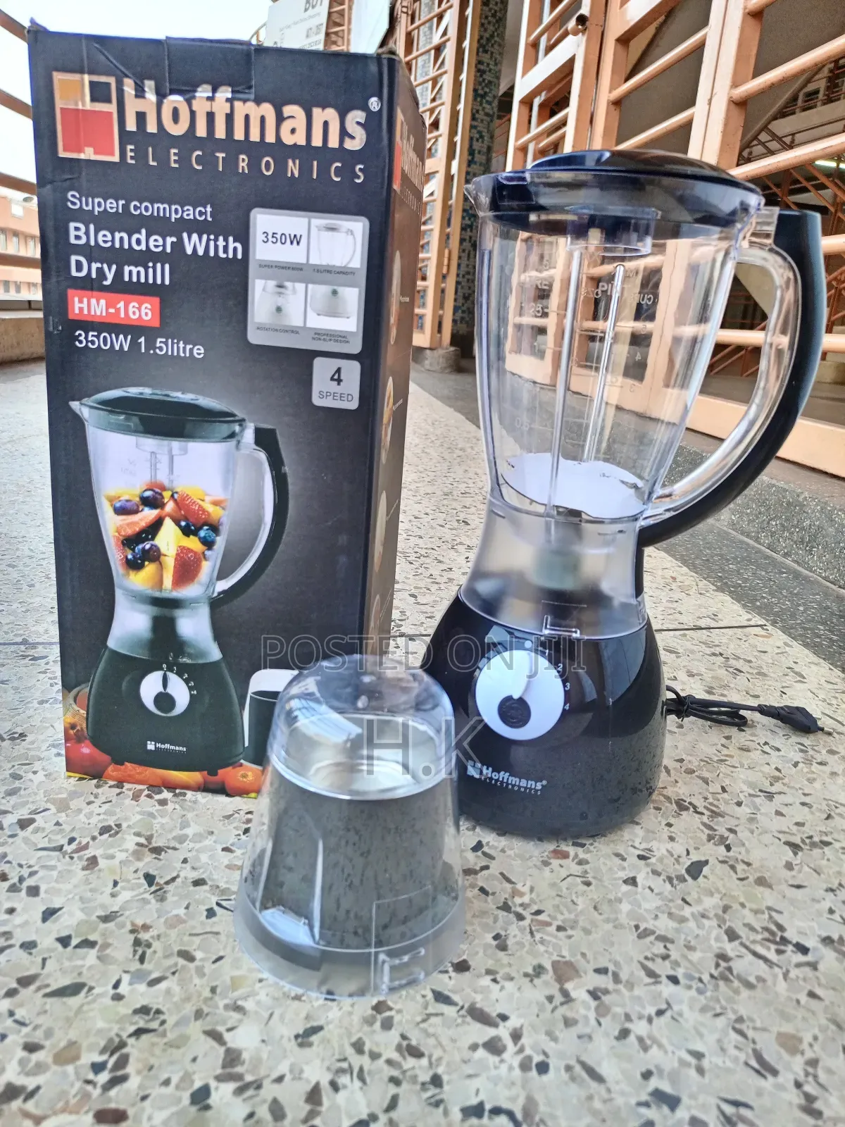 Hoffmans 1.5L 2 in 1 Blender With Grinder