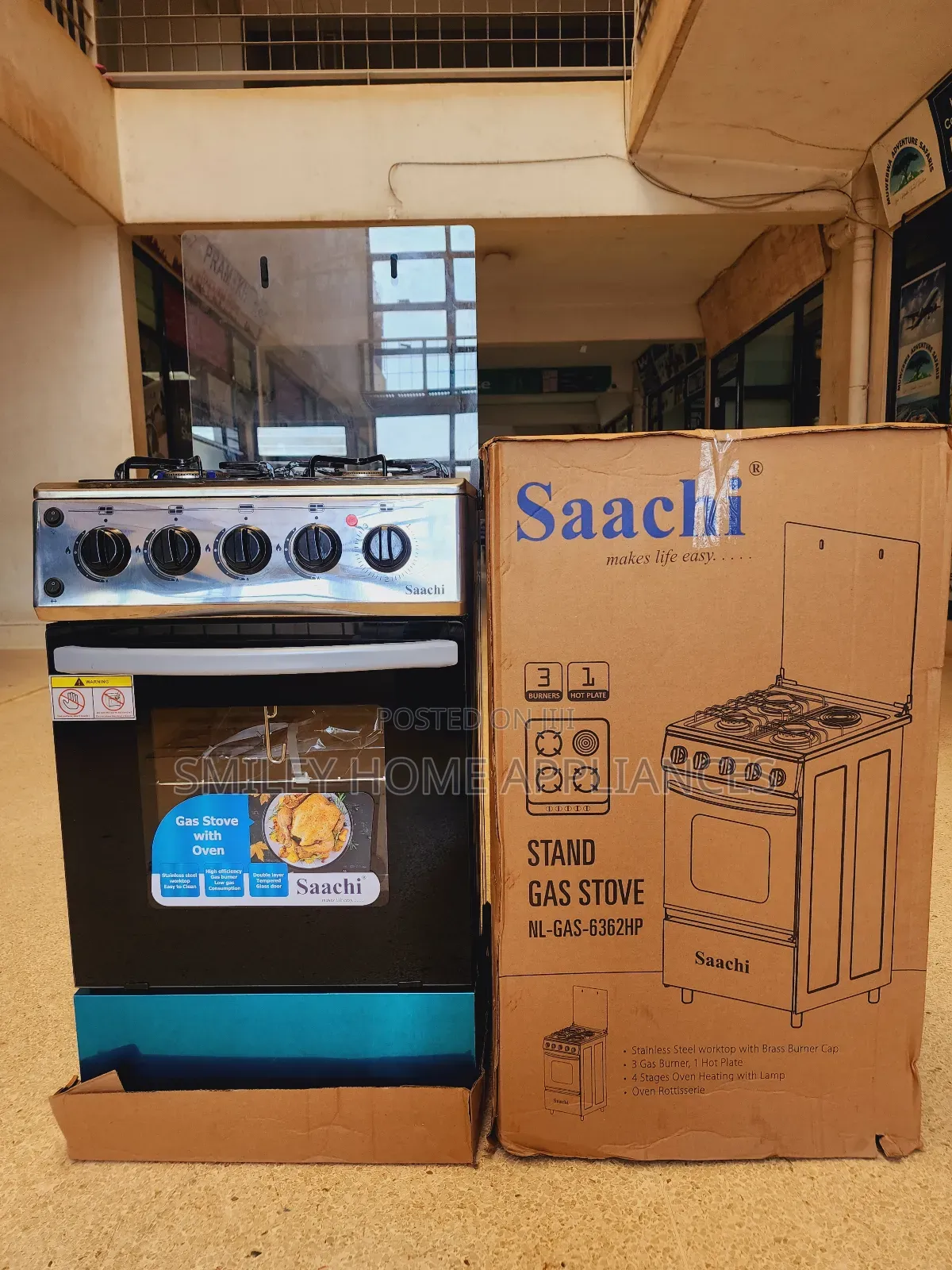 3+1 Saachi Gas Cooker With a Rotisserie
