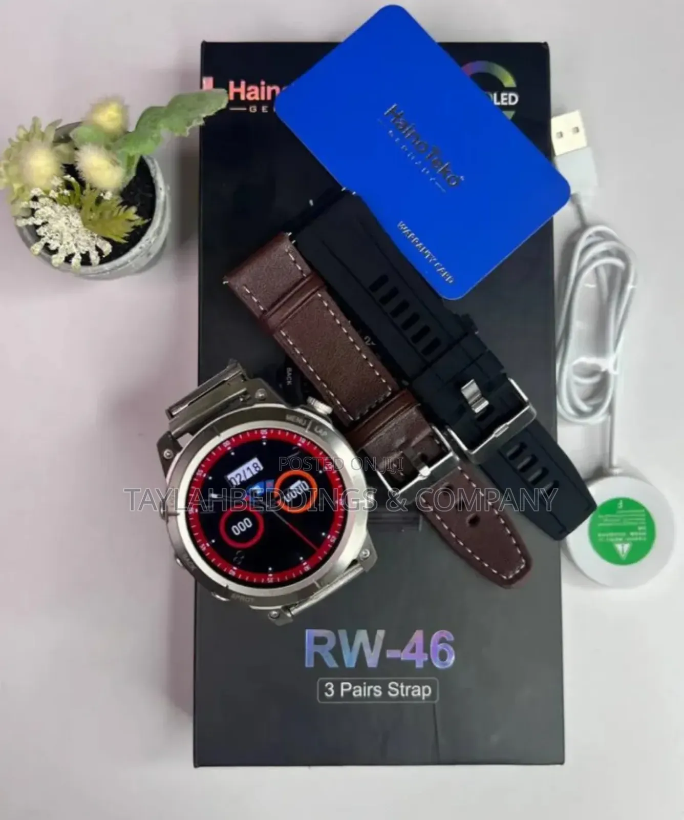 Haino Teko RW 46 Men Smart Watch With 3straps HD AMOLED