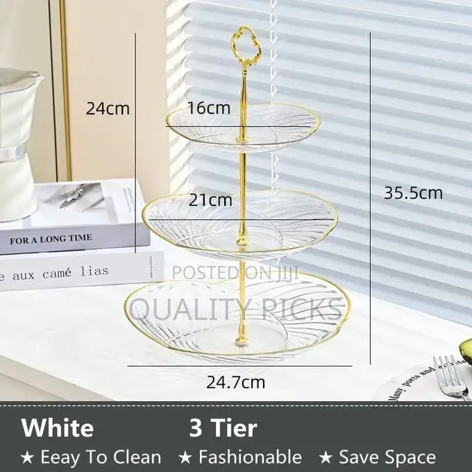 Party Fruit Cake Stand 3 Tier Multi-Layer Food Grade Plastic