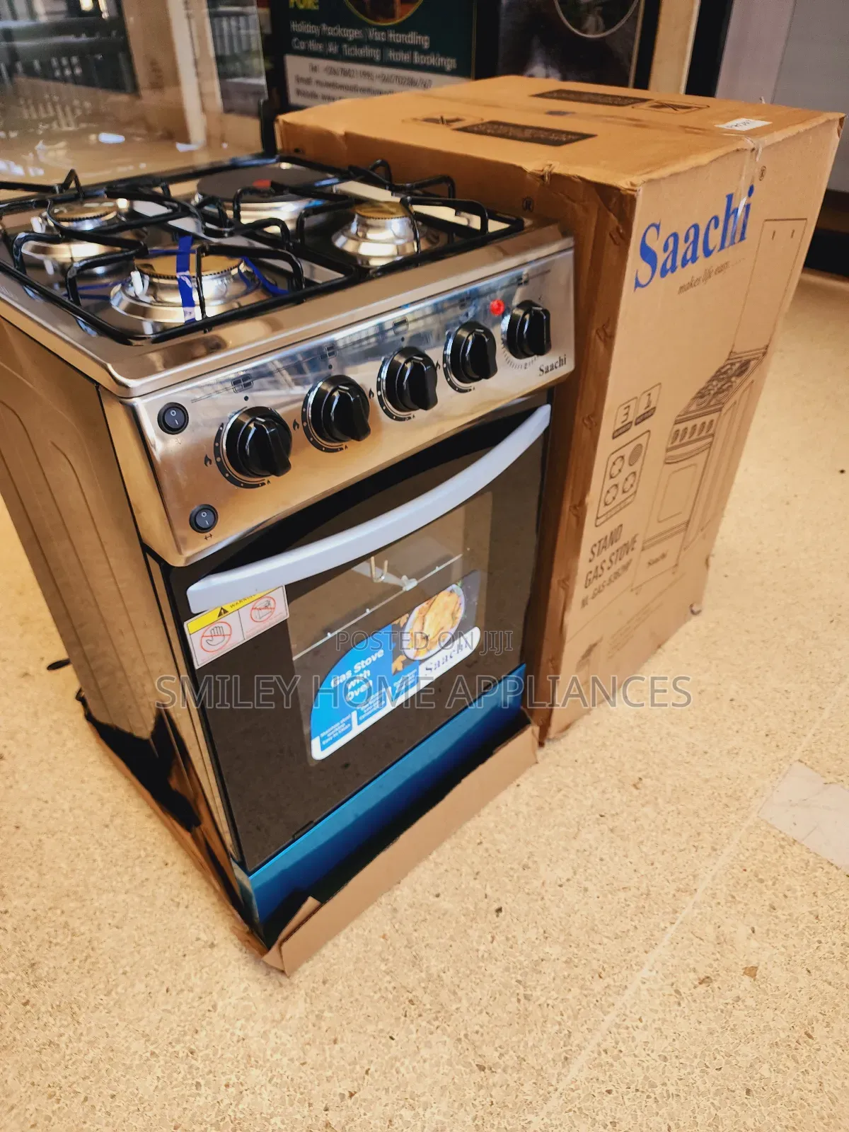 Stainless Steel Saachi Gas Cooker 3+1