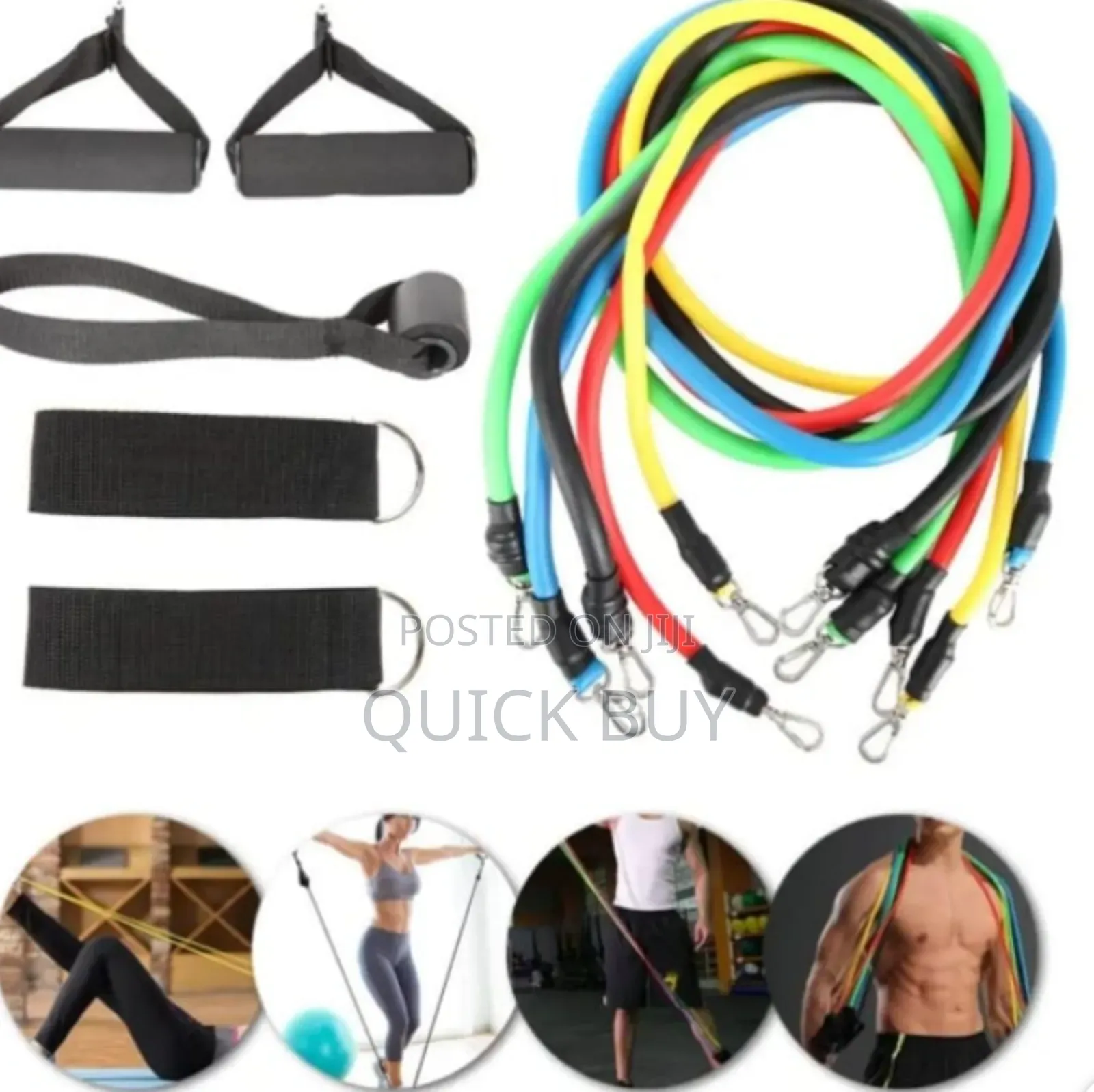 Premium Quality Standard All Exercise Resistance Bands 11pcs
