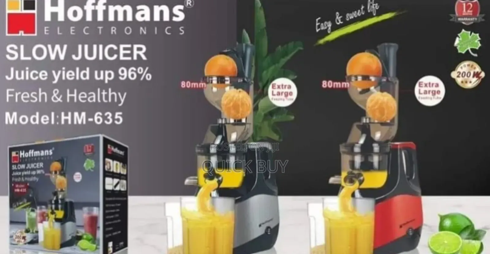 Enhanced Hoffmans Slow Professional Juice Extractor