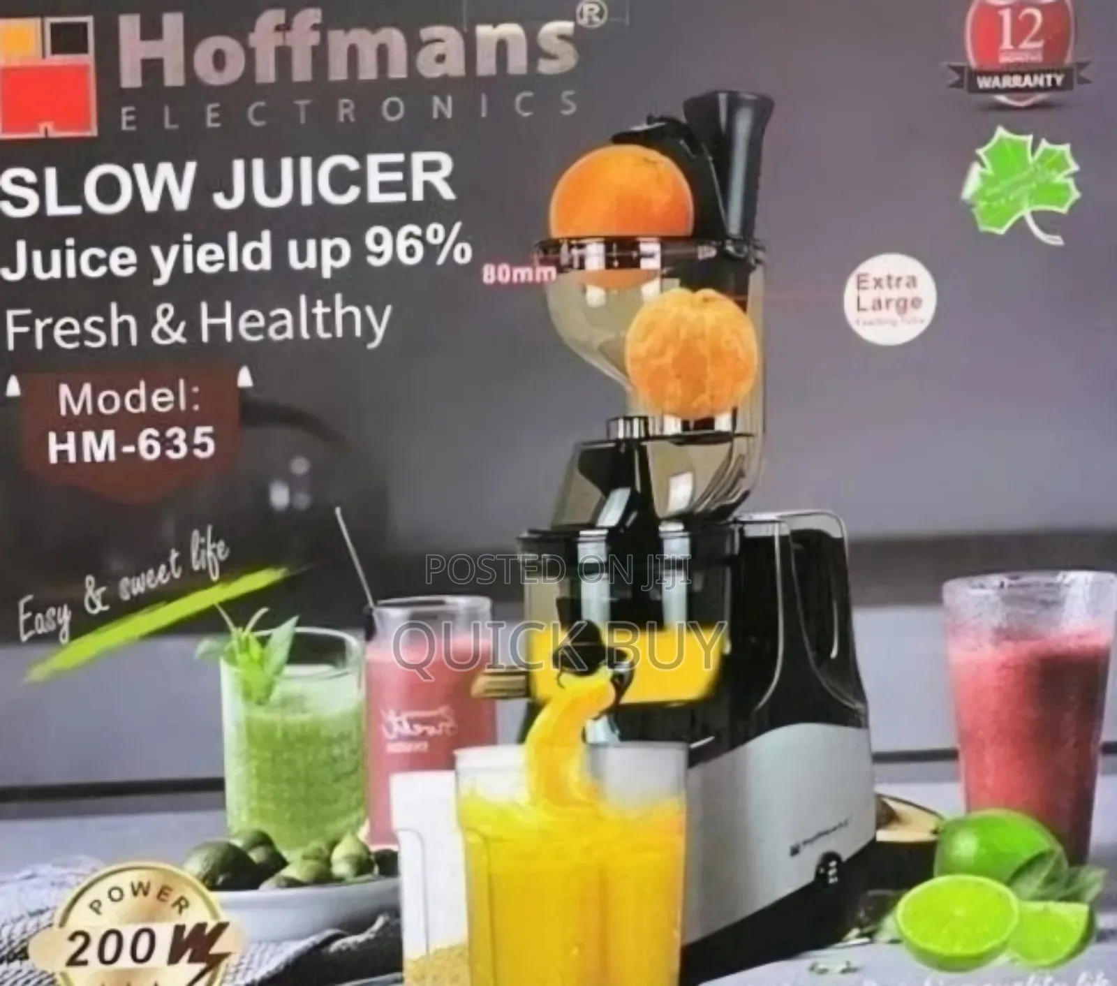Enhanced Hoffmans Slow Professional Juice Extractor