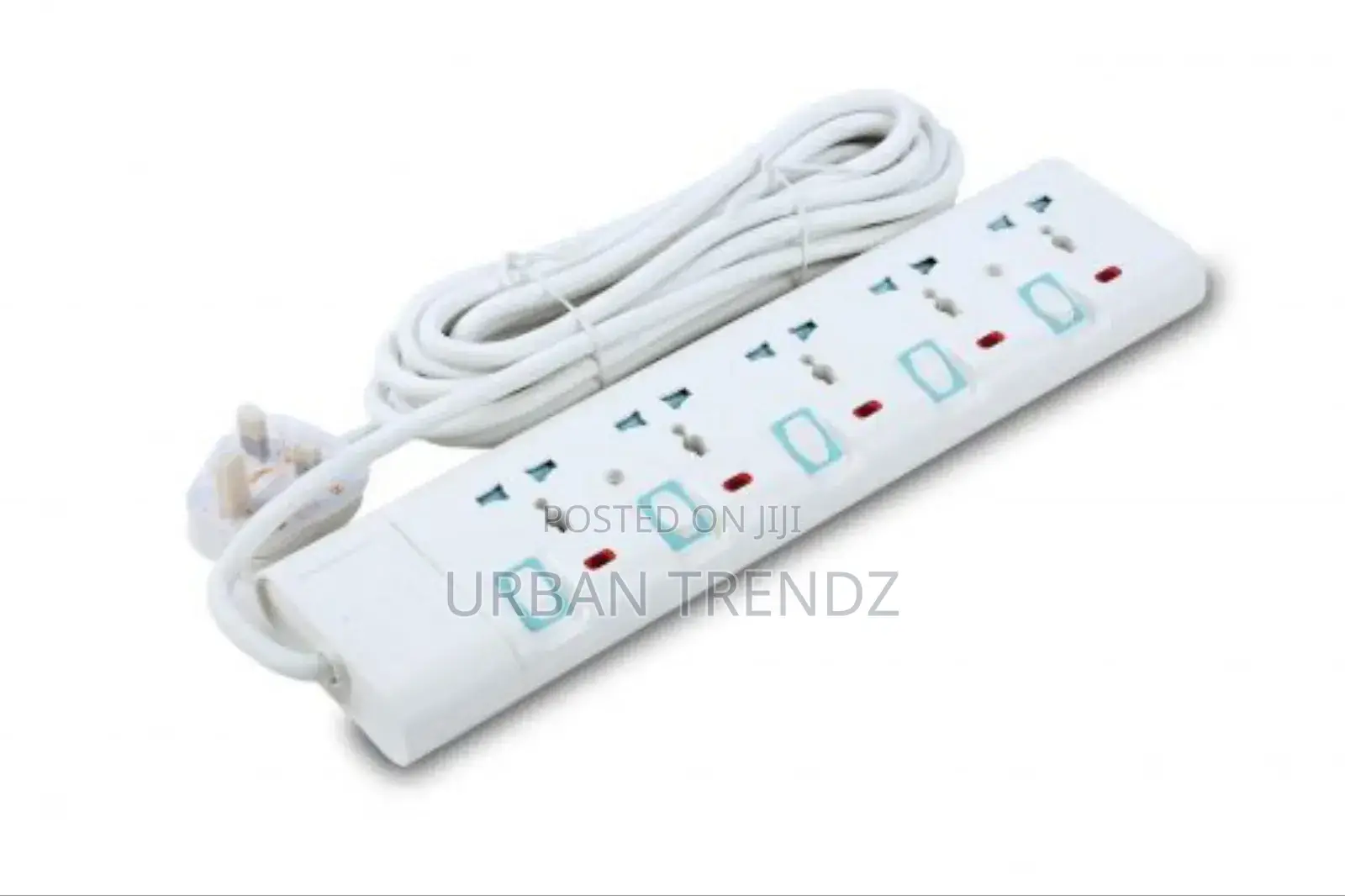 Geepas 5 Way 5 Meter Extension Socket- White