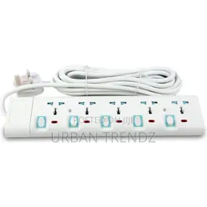 Geepas 5 Way 5 Meter Extension Socket- White