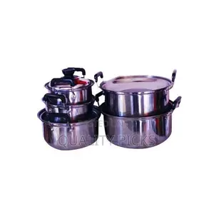Serving Steel Dishes 5pcs - Silver
