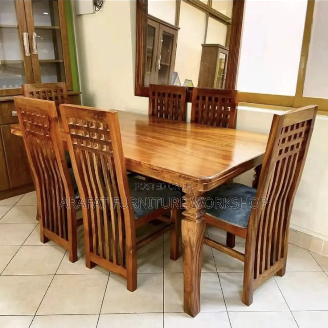 6 Seater Walnut Dining Set