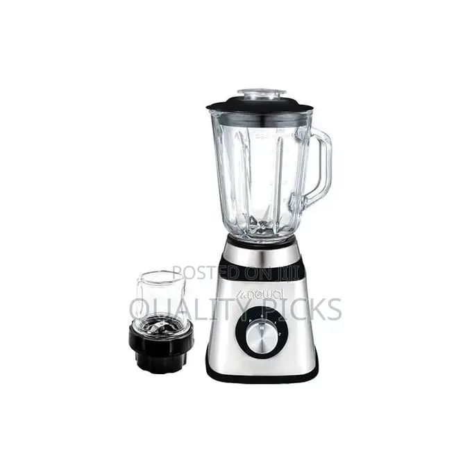 Newal 1.5L Ice Crushing 500W 2 In1 Blender Grinder Silver