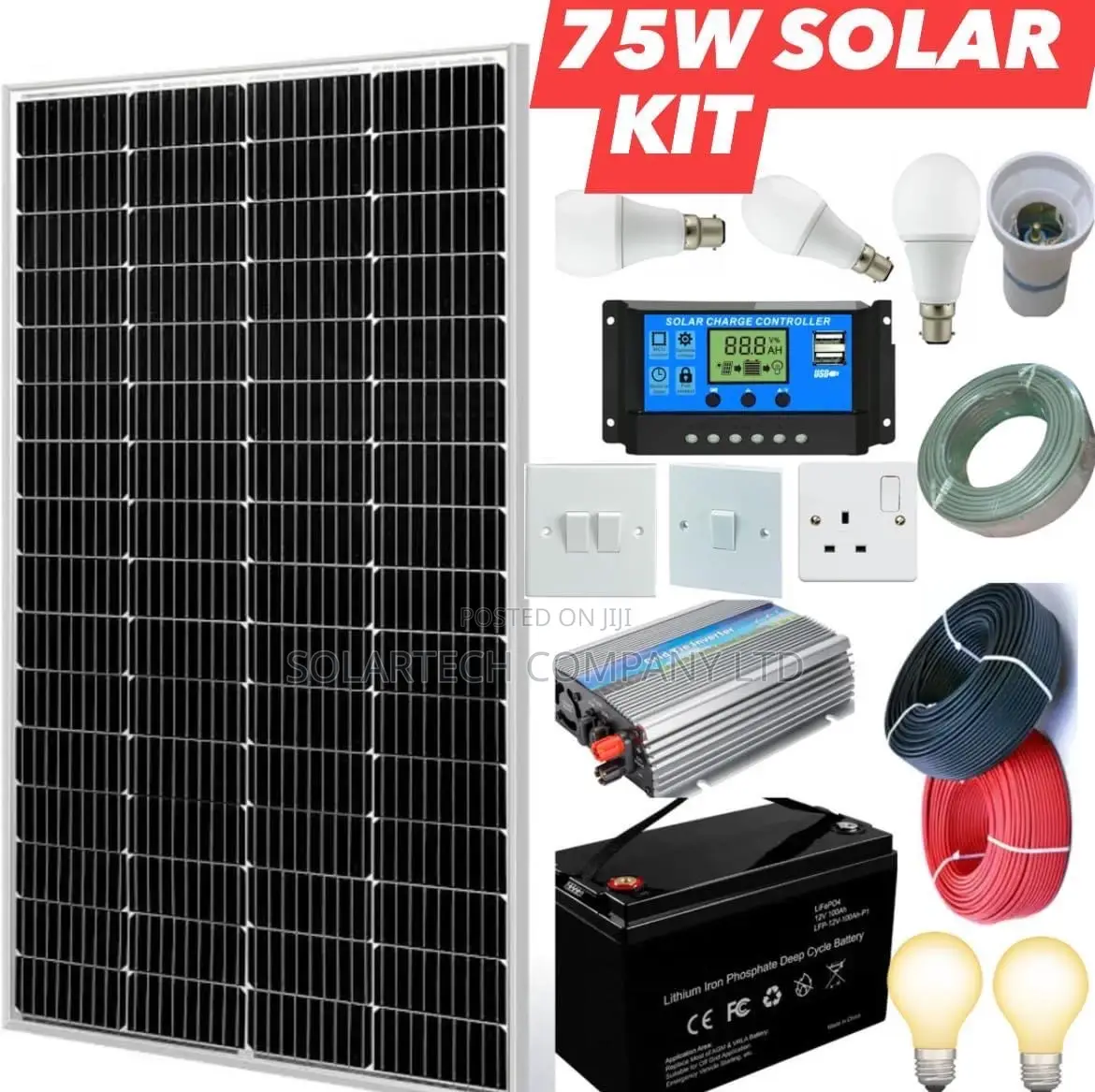 75W Solar Energy System Full Kit / Solartech Power