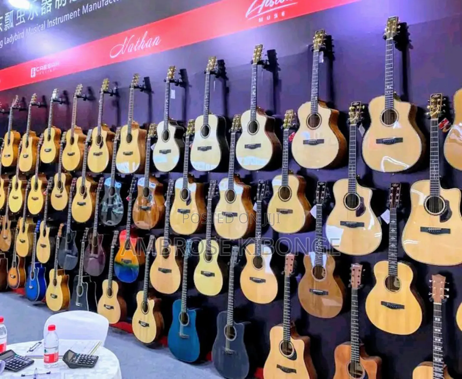 Grand Performance 41inch Powered Acoustic Guitar |Jack Cable