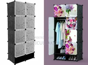 2columns Smart Modern Plastic Closet/Wardrobe WTH Shoe Rack