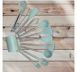 11 PCS Silicone Utensils Set Food Grade Steel Handle