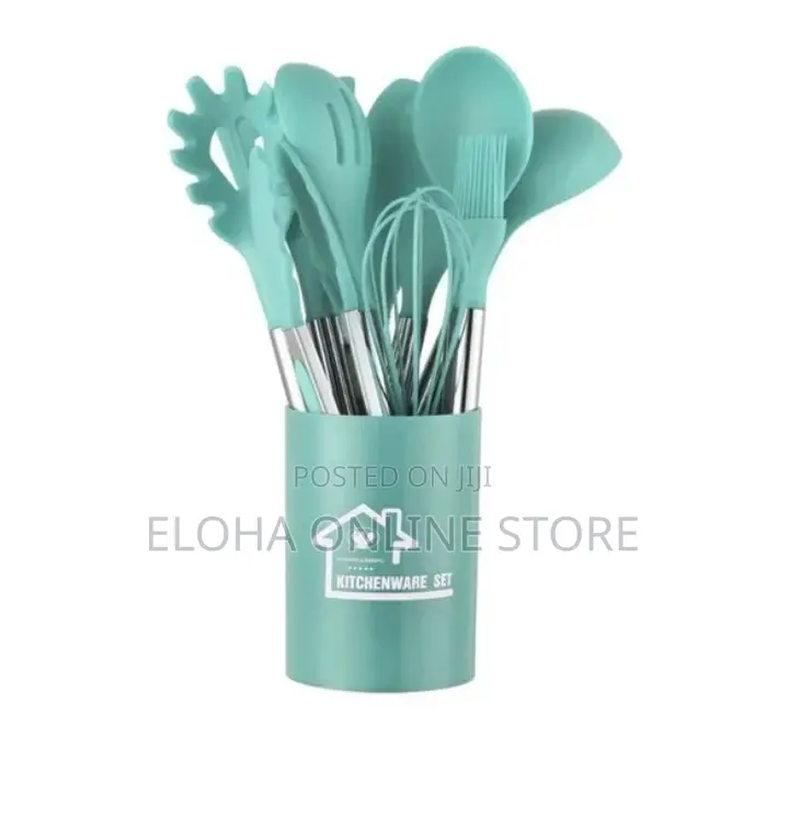 11 PCS Silicone Utensils Set Food Grade Steel Handle