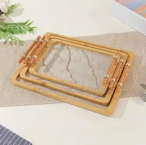 3 Pieces Serving Tray With Handles