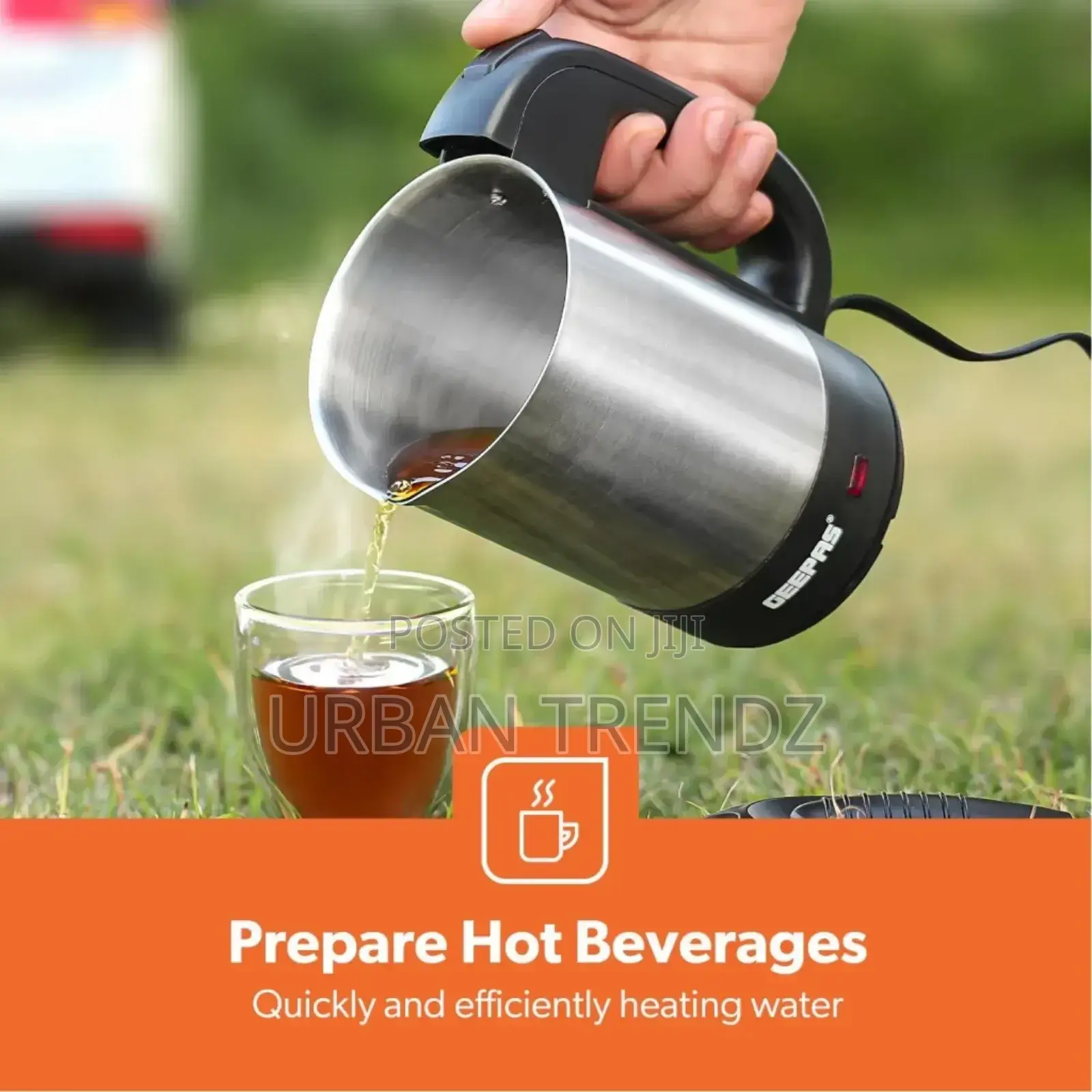 Geepas 12V Stainless Steel Car Kettle